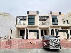 A 4-bedroom villa with a roof terrace, close to all services and a garden, with registration fees in