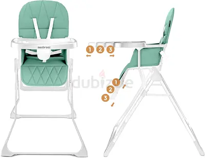Neobreez CRIS Premium Baby High Chair,Compact Lightweight Easy Foldable Baby Feeding Chair,Removable