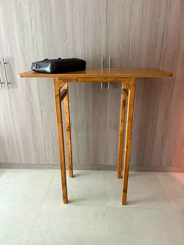 Handmade Tall Wooden Table — Solid Wood (Can act as a stand up work desk)