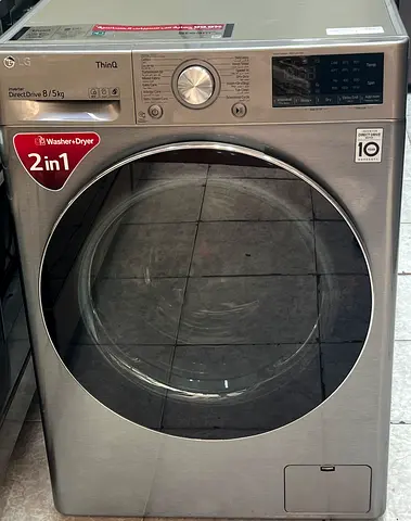 LG 2-in-1 Front Load Washer Dryer 8/5kg - Silver, Good Working Condition
