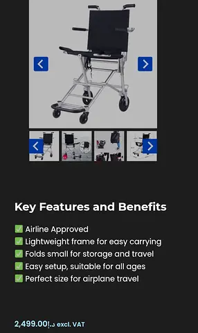 Gilani Mobility Engineering Foldable Wheelchair