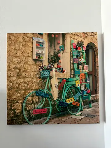 Framed Vintage Bicycle Wall Art Canvas