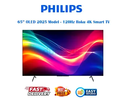 Philips 65 Inch Smart TV UAE - OLED Latest 2025 Model - Roku Smart TV - FREE DELIVERY INSTALLATION