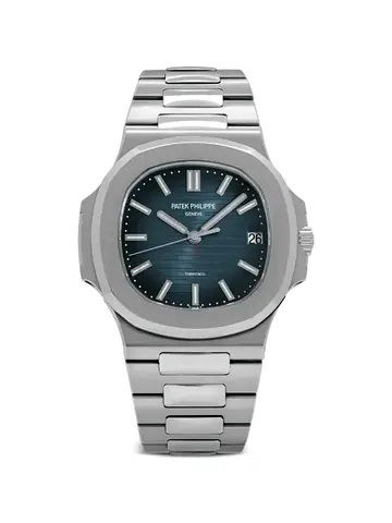 Patek Philippe Nautilus Steel Mens Watch - Blue Dial