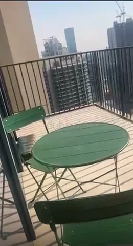 Table and 2 folding chair outdoor