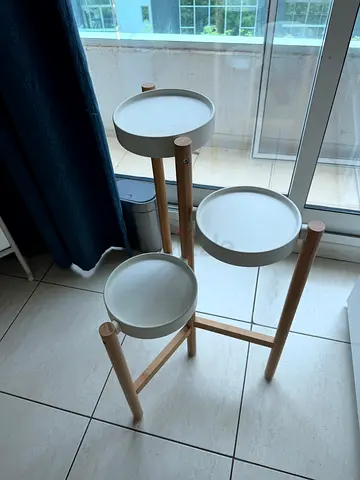 Wooden 3-tier Plant/Side Table Stand in Light Oak