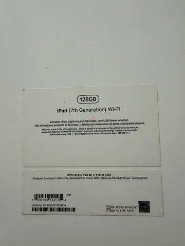 Apple iPad (7th Gen) 128GB Wi‑Fi - Original Box