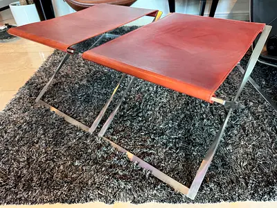 Fritz Hansen PK91 Folding Stool by Poul Kjærholm - set of 2