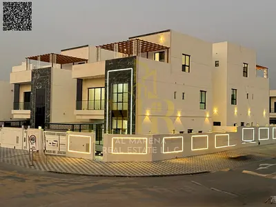 Own a corner villa with luxurious finishes in Al Helio 2, Ajman | 7 master bedrooms (G+2) | Price includes registration fees