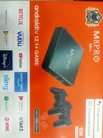 Android TV Box M8PRO Mini (4K, Android TV 12) with Dual Gamepads