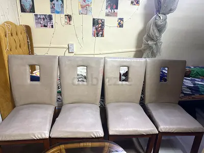 Set of 4 Padded Dining Chairs