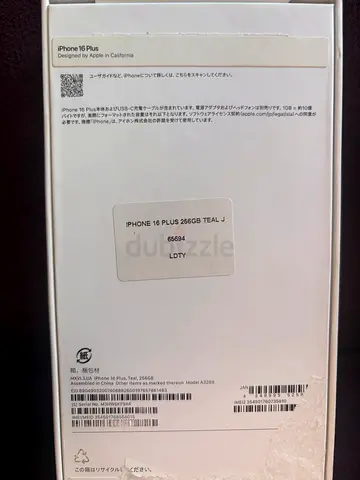 iPhone 16 plus 256GB teal J