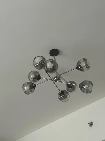 Modern chrome multi-globe ceiling light fixture (8-arm) 50 per each
