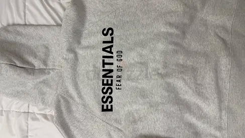 Grey ESSENTIALS Fear of $% Hoodie - master wuality