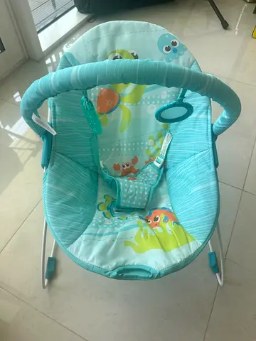 blue baby bouncer