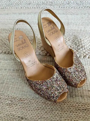 Sandal souq espadrille glitters