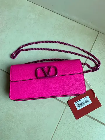 Pink Valentino VLogo Chain Wallet on Chain - Small Shoulder Bag
