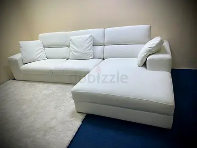 Perfect condition marina home white color lshape sofa