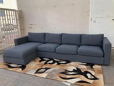 Vimle L-shaped Grey Fabric Sofa with storage Excellent Condition