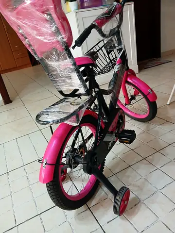 Kids Pink Bicycle with Training Wheels - Excellent Condition
