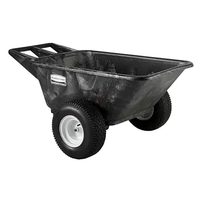 Heavy Duty Big Wheel Cart, 8.75 Cubic Foot, Assembled, Black