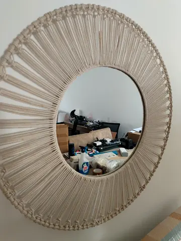 Decorative Macrame Round Wall Mirror