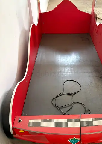 Wooden Red Kids Car Racing child bed