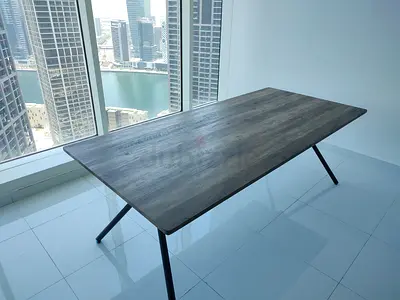 Large Modern Wooden Dining/Work Table with Metal Legs 220x100