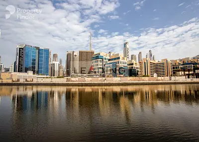 إطلالة على البرج والقناة | شقة بغرفة نوم واحدة | برج بن غاطي سكاي رايز A