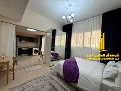 A golden opportunity! Luxurious, fully furnished studio apartment for monthly rent in Al Yasmin Tow