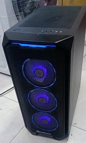 Gaming Desktop Tower with RGB Front Fans - Mid-Tower Case