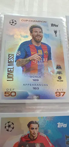 Lionel Messi Topps UEFA Champions League Trading Card - Holographic