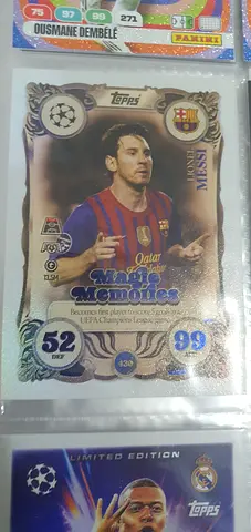 Collection of Football Trading Cards (including Lionel Messi Topps card)