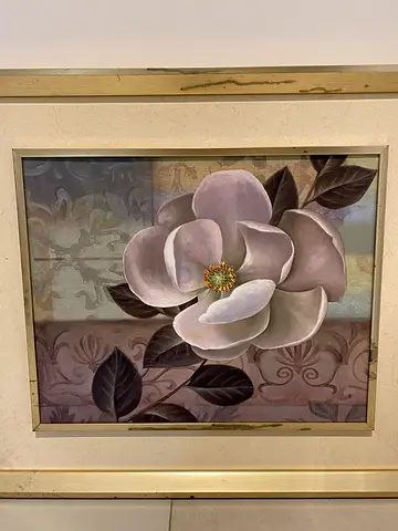 Framed Floral Wall Art - Magnolia Painting