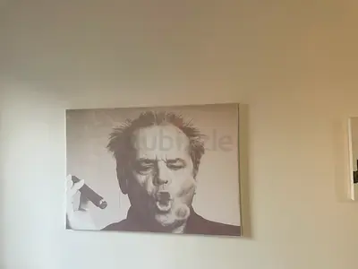 Black and white celebrity portrait canvas print (signed look) - ready to hang