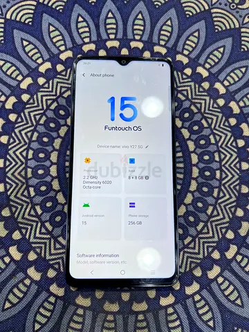 Used vivo Y27 5G Phone - Funtouch OS 15, 256GB