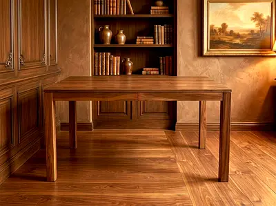 Solid wood desk with drawers crate barrel  140x80 H72 cm