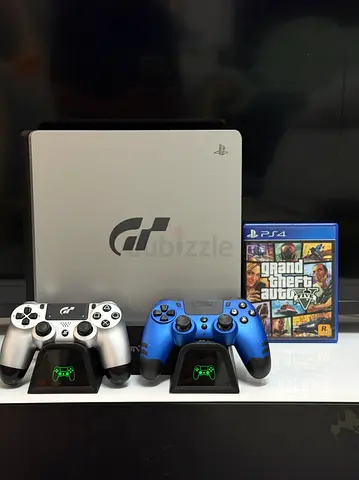 PS4 Slim Gran Turismo Sport Limited Edition (Special Color) + 2 Controllers + GTA V