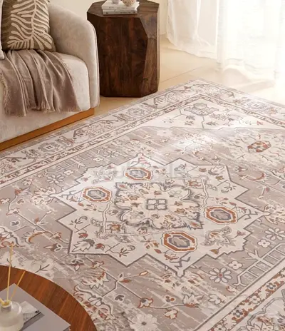 Supersoft Vintage-Style Rug beige, 200x290cm - Perfect Condition