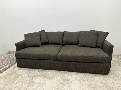 As perfect condition cratebarrel three seater sofa