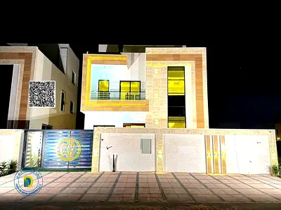 For sale: Modern 4BR villa with roof ,including registration fees. in Al Helio 2, Ajman. Bank financing. Freehold