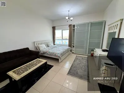 Fully Furnished Studio with Stunning Sea View & Parking for Annual Rent in Orient Towers