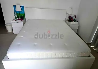 Ikea king size bed with mattress available in perfect condition