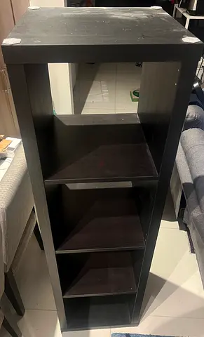 Black 4 Tier Cube Bookshelf