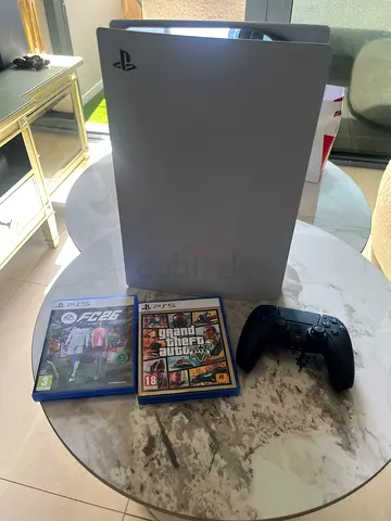PlayStation 5 including 3 games.  fc26 ,GTA  FIFA 22