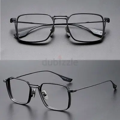 Handmade Metal Retro Square Eyeglasses Frame Ultra Light Spectacle
