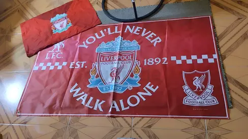 Liverpool Big flag with pillow case all for AED 150