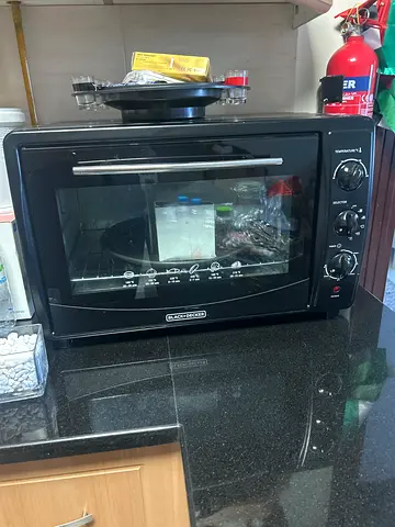 Used Black Tabletop Oven - Good Working Condition