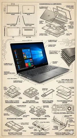 Dell Latitude 7420 laptop - intel core i7