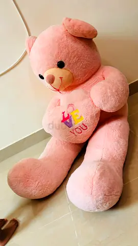 Giant pink teddy bear